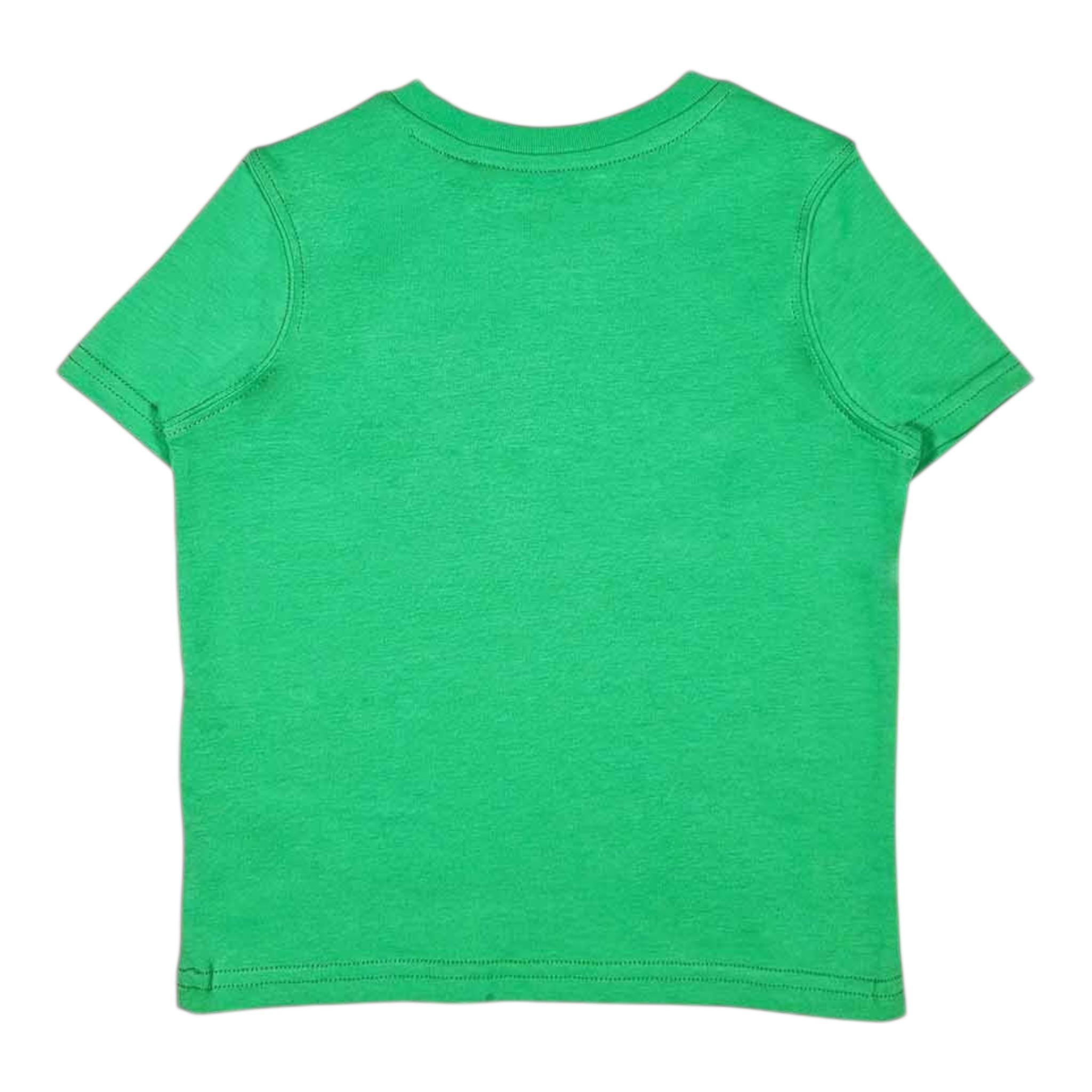 New Balance T-Shirt Girocollo Tinta Unita con Stampa Logo per Bambino LAKB0009X VERDE NEW BALANCE 