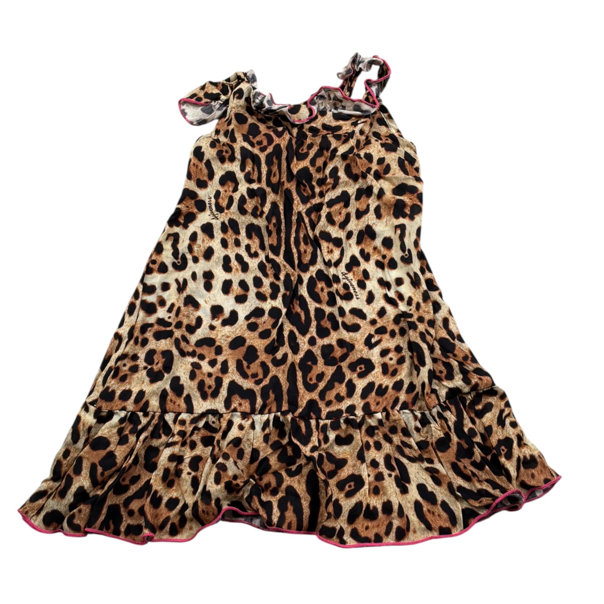 4Giveness Abito Bretelline Fantasia Maculata Beige per Neonata FGCN3966 BEIGE 4GIVENESS 