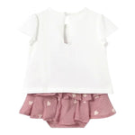 Mayoral Completo 2 Pezzi T-Shirt-Gonna con Coulotte Bicolore per Neonata 1853 BIANCO/ROSA MAYORAL 