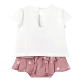 Mayoral Completo 2 Pezzi T-Shirt-Gonna con Coulotte Bicolore per Neonata 1853 BIANCO/ROSA MAYORAL 