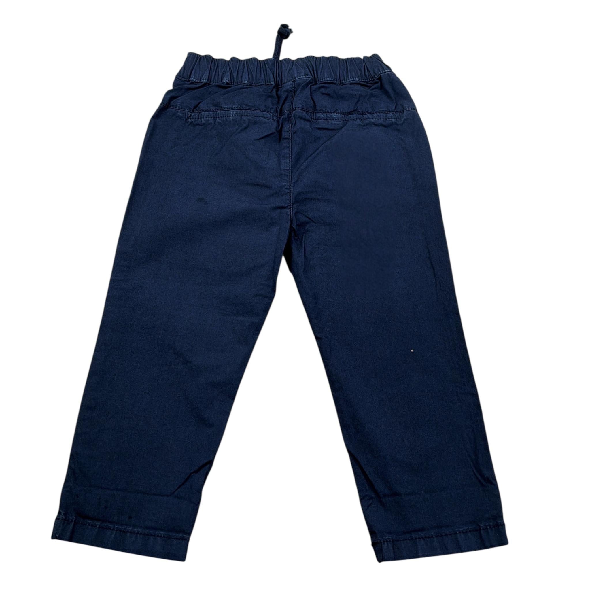 Please Pantalone tinta unita con Elastico In Vita Blu per Bambino PE84270B72 BLU PLEASE 