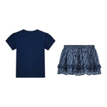 Guess Completo 2 Pezzi T-Shirt-Gonna Tinta Unita per Bambina K5RG03K6YW0 BLU GUESS 