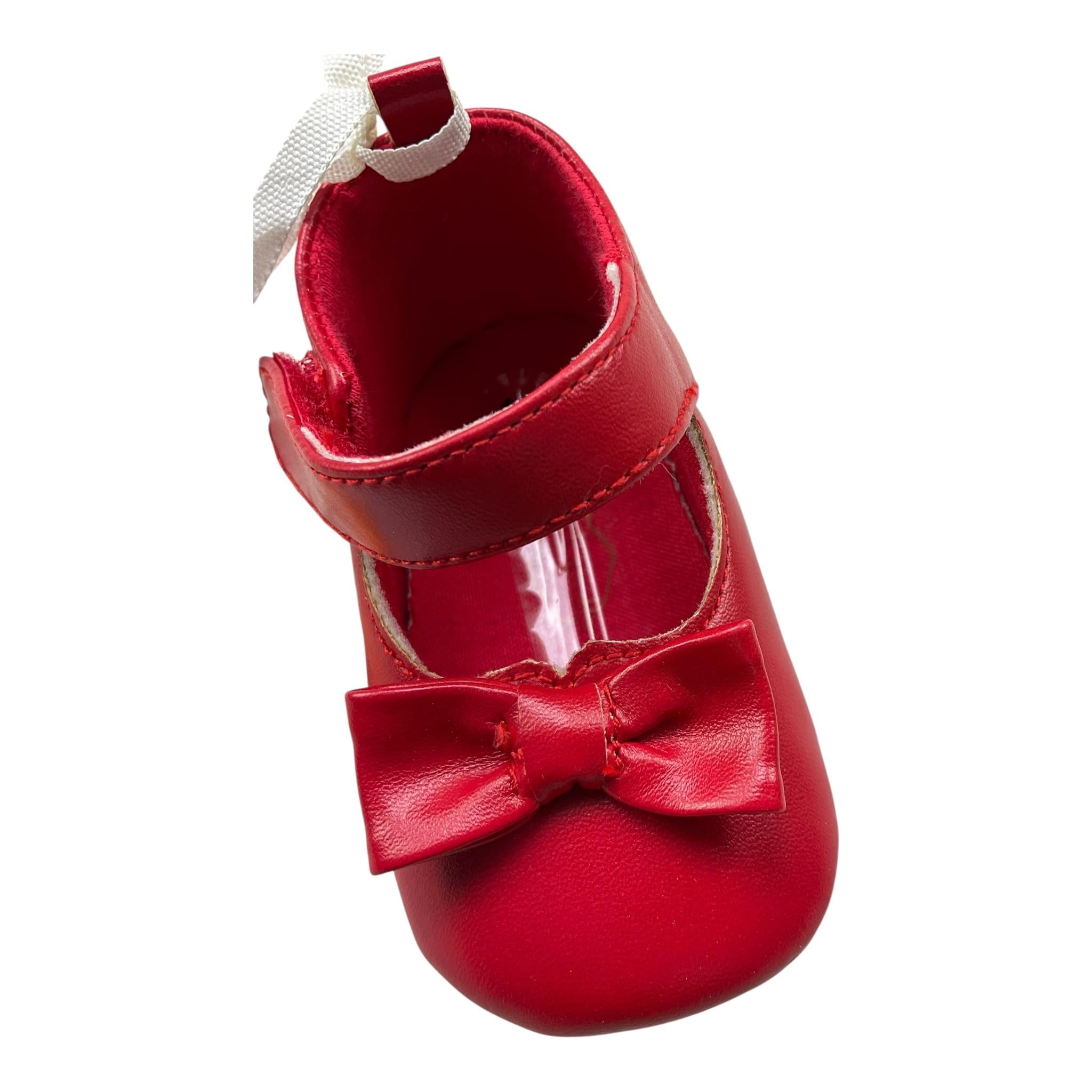 MINI BANDA ballerine tinta unita con fiocco Rosso per Neonata 3A365 ROSSO MINI BANDA 