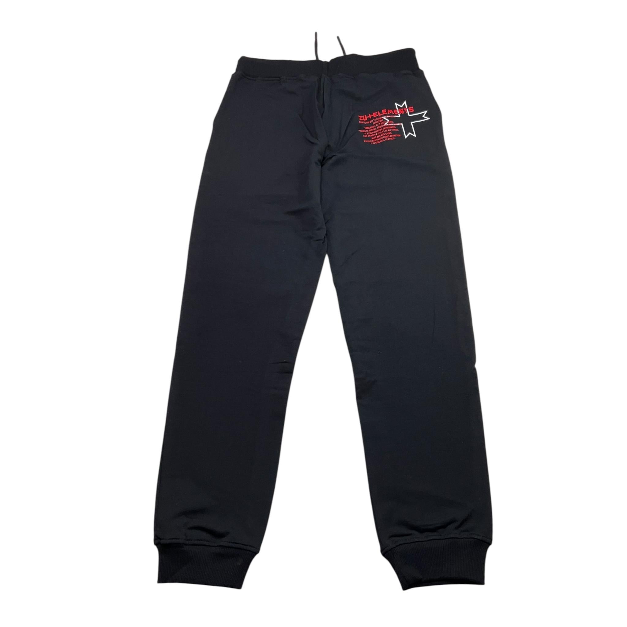 ZU+ELEMENTS pantalone modello tuta tinta unita con logo Nero per Bambino ZU17144 NERO ZU+ELEMENTS 