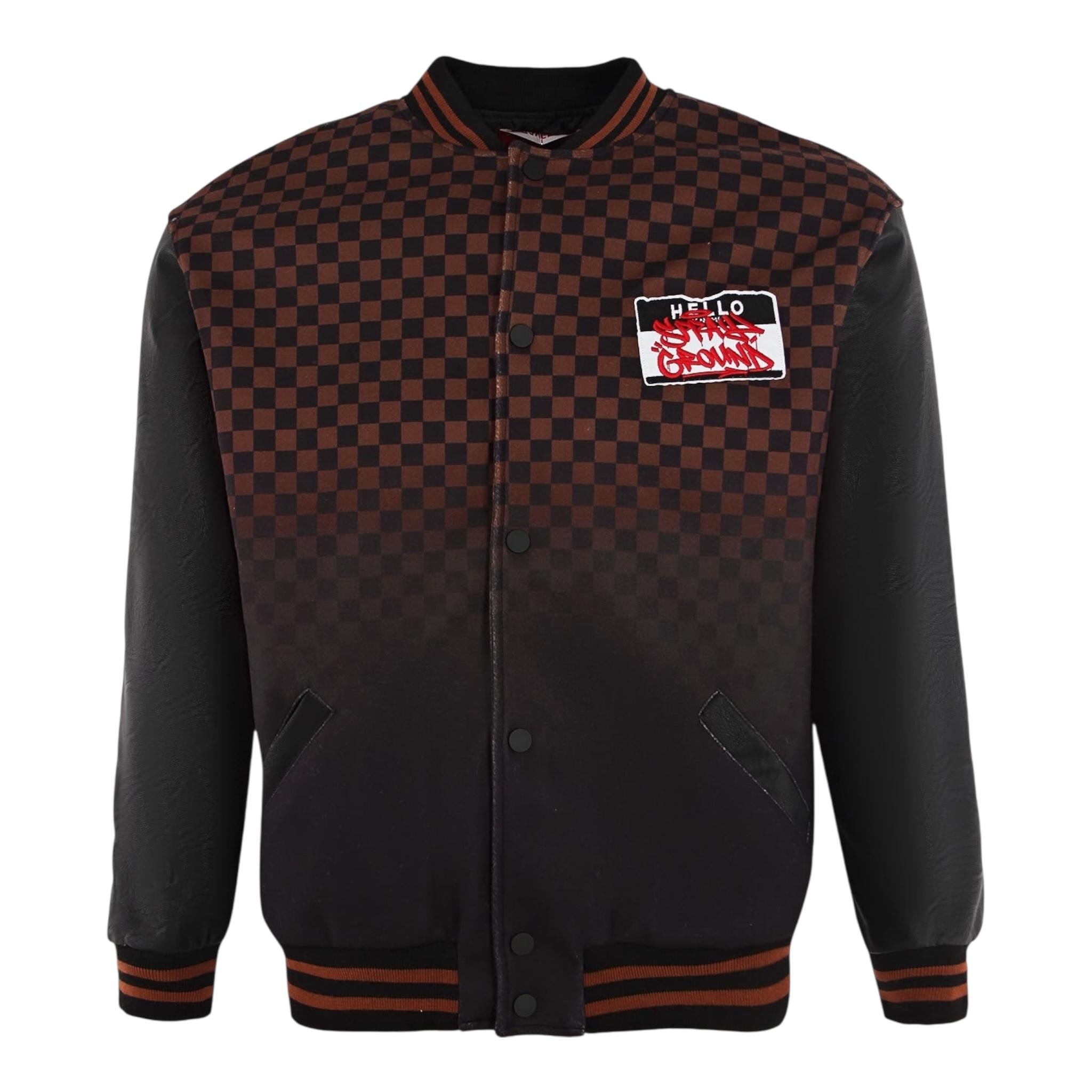 Sprayground Giubbino con Bottoni E Quadretti per Bambino SPY953 NERO SPRAYGROUND 