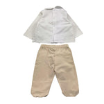 Le Bebe' Completo 2 Pezzi Shirt-Ghettina Tinta Unita con Fantasia per Neonata LBB4831 BIANCO LE BEBE' 