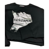 PATRIZIA PEPE felpa chiusa girocollo tinta unita cn logo Nero per Bambina 7M0871XX NERO PATRIZIA PEPE 