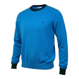 Sun68 Maglia Girocollo Tinta Unita con Logo per Bambino K32307 TURCHESE SUN68 