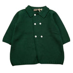 LITTLE BEAR cappotto tinta unita in maglia doppiopetto Verde per Neonato 9008 VERDE LITTLE BEAR 