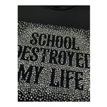 John Richmond T-Shirt Girocollo Tinta Unita con Brillantini per Bambina RGP26065TS NERO JOHN RICHMOND 