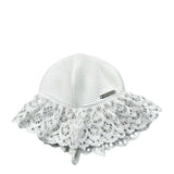 Cnd Cappello Tinta Unita con Ricami per Neonata 50120010 BIANCO CND 