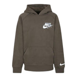 NIKE felpa tinta unita con cappuccio e stampa Verde per Bambino 9Q0868X VERDE NIKE 