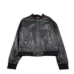 Liu Jo Giubbino In Ecopelle Tinta Unita con Zip per Bambina GA5208 NERO LIU JO 