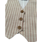 Aletta Gilet Tinta Unita con Bottoni per Neonato M2204111 BEIGE ALETTA 