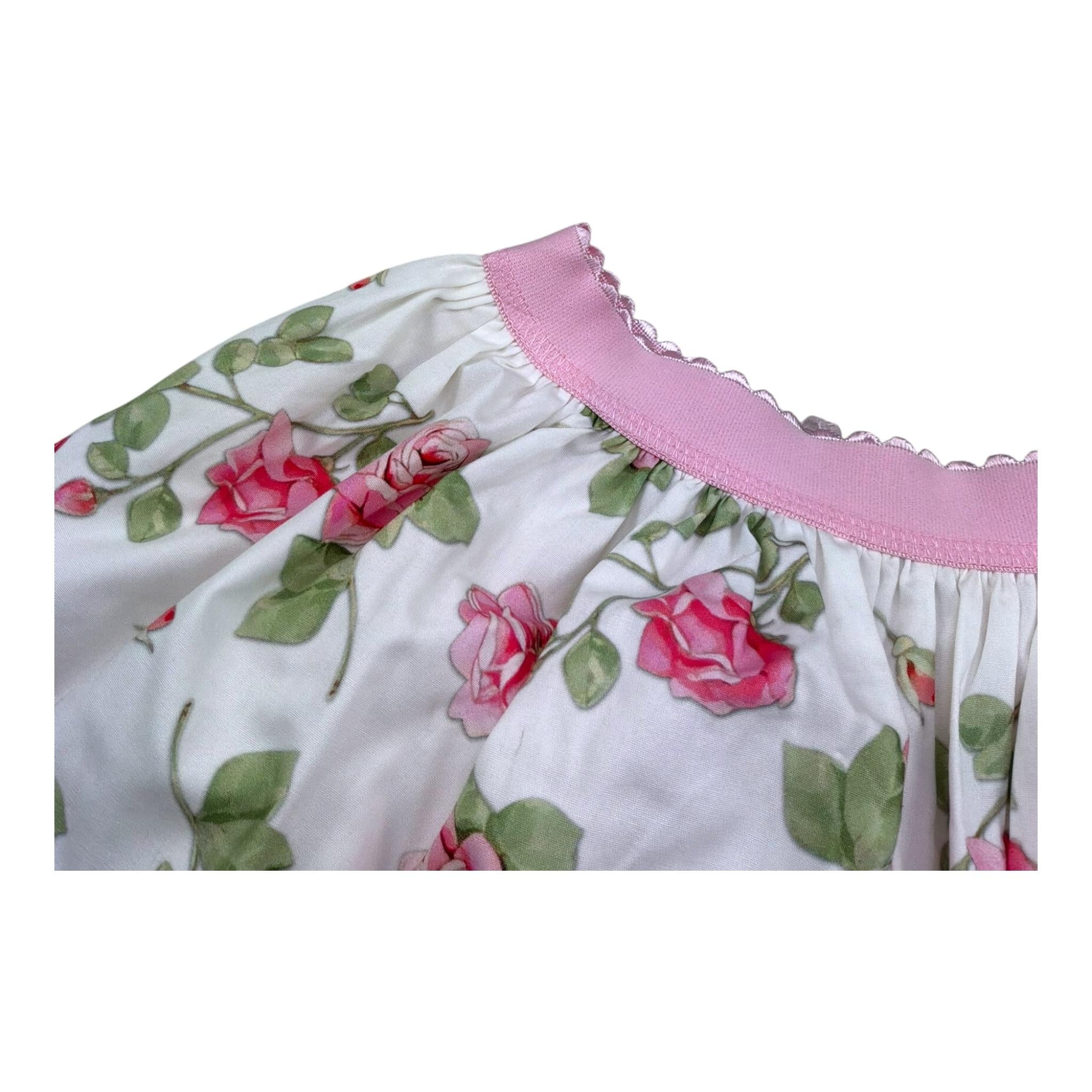 Monnalisa Gonna Tinta Unita Fantasia Rose per Neonata 319703 BIANCO MONNALISA 