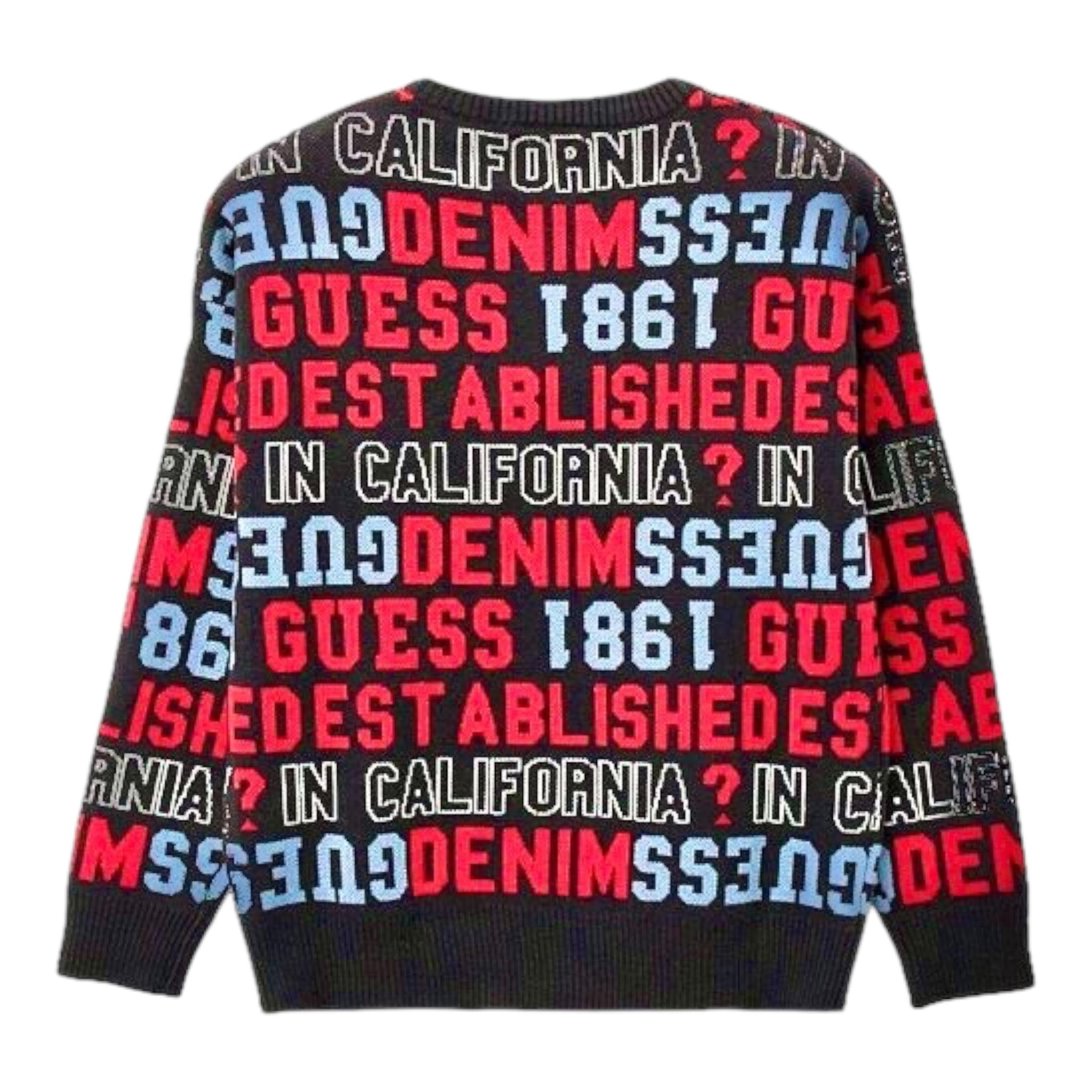 GUESS maglia girocollo tinta unita con stampa Nero per Bambino NRYR00Z3GV0 NERO GUESS 