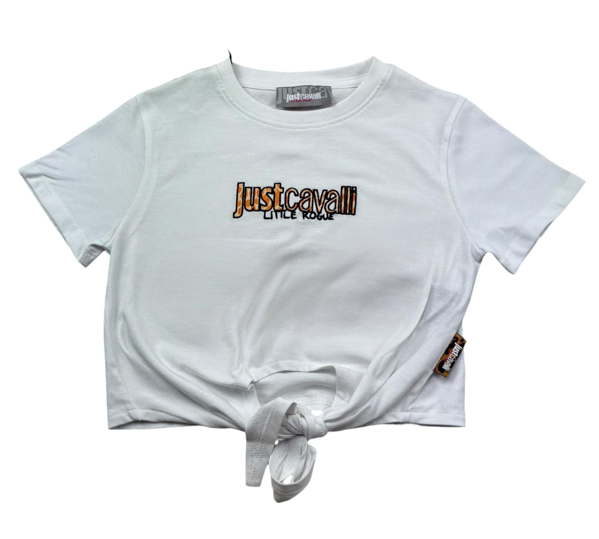 Trussardi T.Shirt Girocollo Tinta Unita con Logo per Bambina JGP26163TS BIANCO TRUSSARDI 