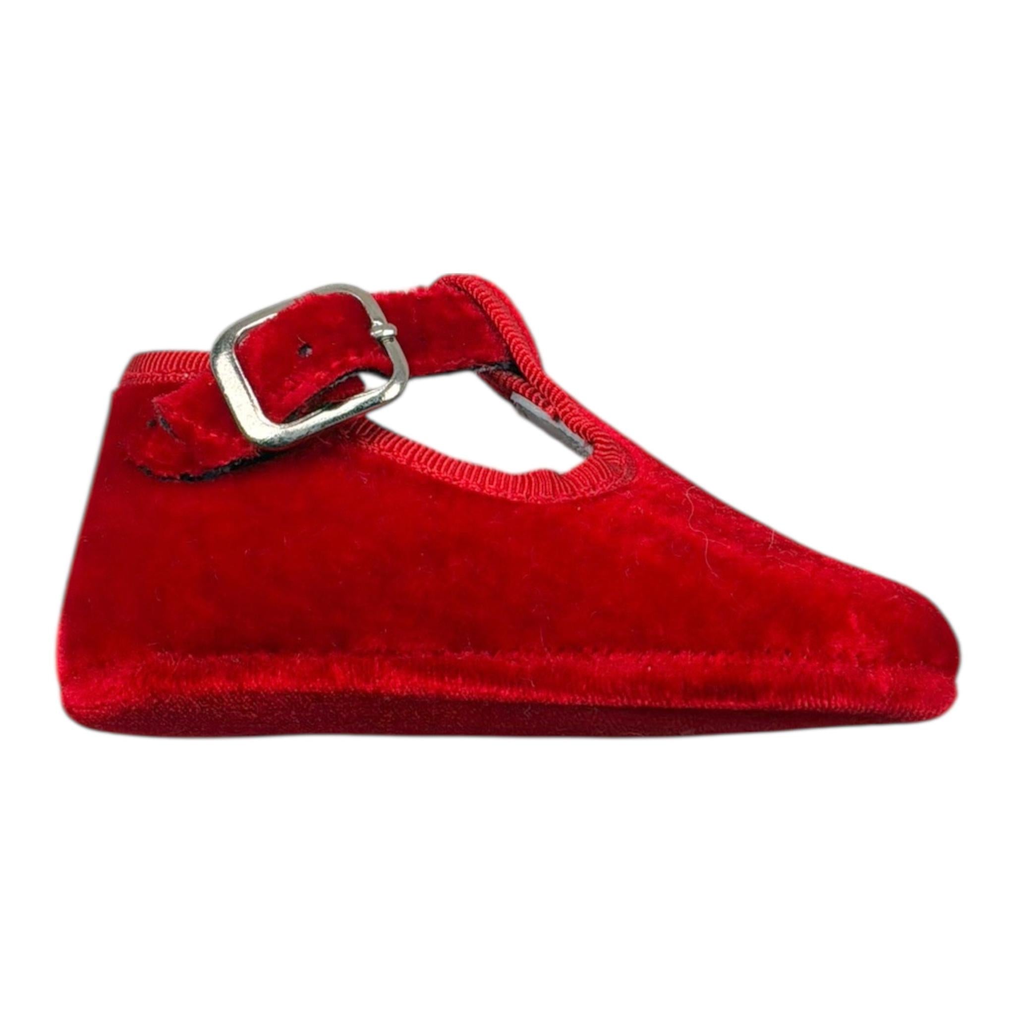 Indice Bellerina In Velluto Tinta Unita per Neonata 323 ROSSO INDICE 