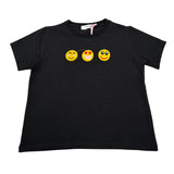 Vicolo T-Shirt Girocollo tinta unita con Ricami Nero per Bambina 3146M0723 NERO VICOLO 