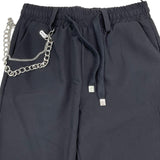 John Richmond Pantalone Tinta Unita con Elastico In Vita Nero per Bambino