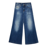 DIESEL jeans tinta unita modello a palazzo Azzurro per Bambina J00816 AZZURRO DIESEL 