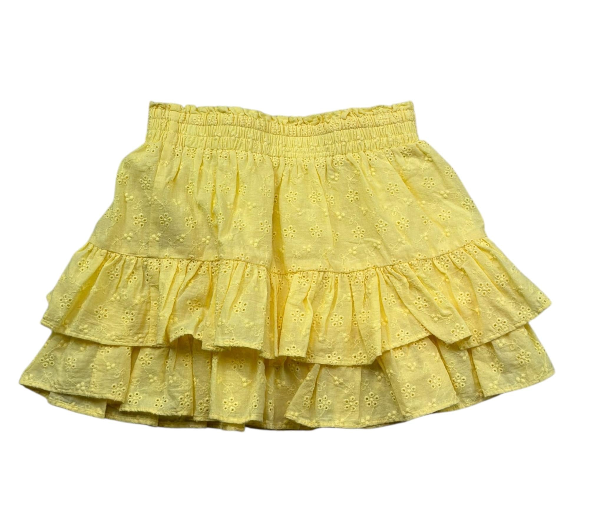 Saint Barth Gonna Tinta Unita con Elastico In Vita per Bambina EIV002002 GIALLO SAINT BARTH 