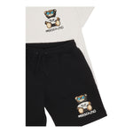 Moschino Completo 2 Pezzi T-Shirt-Bermuda  per Bambino HUG00R BIANCO/NERO MOSCHINO 
