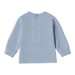 MINI BANDA shirt girocollo tinta unita con orso Azzurro per Neonato 3A617 AZZURRO MINI BANDA 