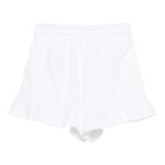 Moschino Short In Felpa Tinta Unita con Stampa per Bambina HAQ014L BIANCO MOSCHINO 