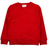 Trussardi Felpa Girocollo Tinta Unita con Logo per Bambino TBP26001FE ROSSO TRUSSARDI 