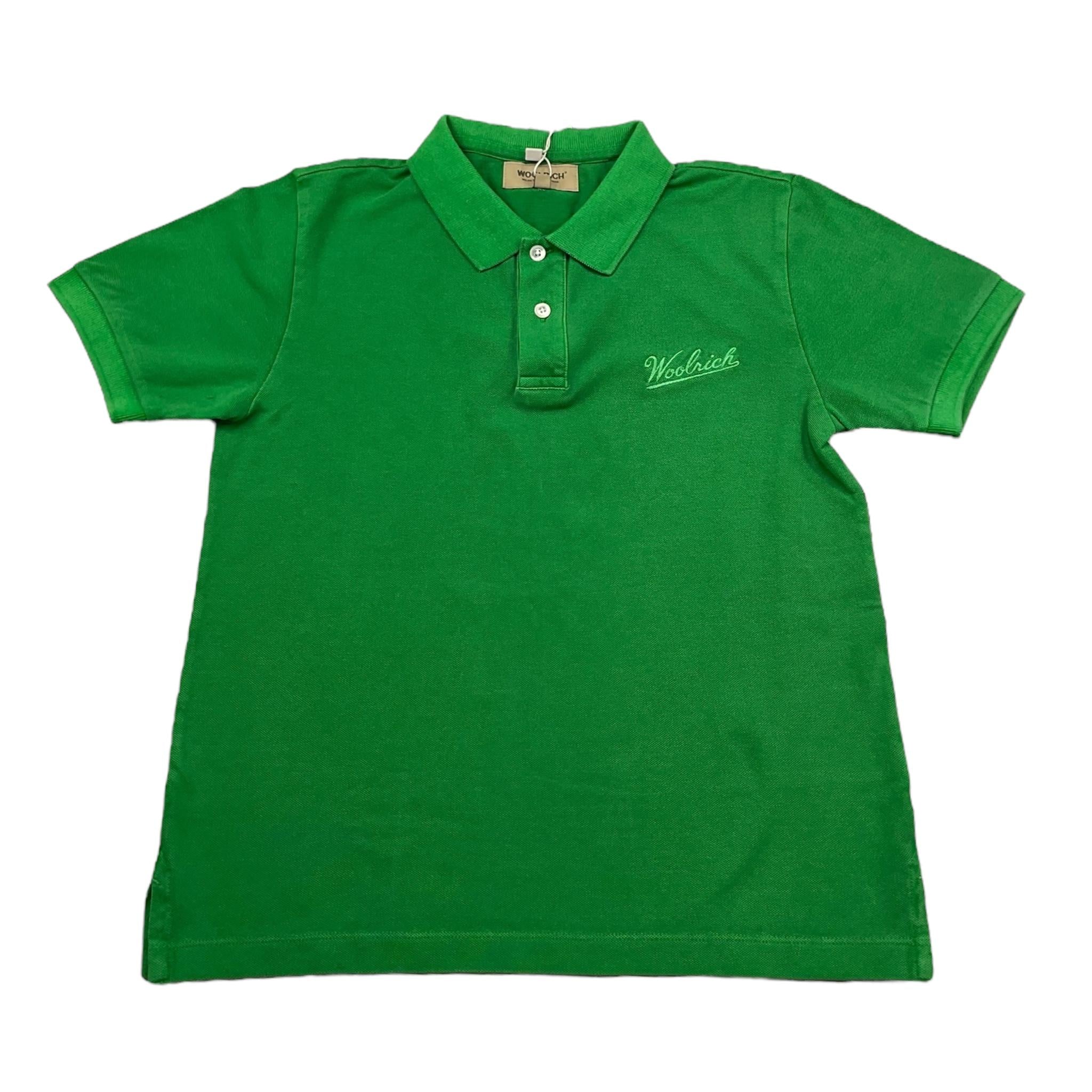 Woolrich Polo Mezza Manica Tinta Unita per Bambino CFWKPO0041 VERDE WOOLRICH 