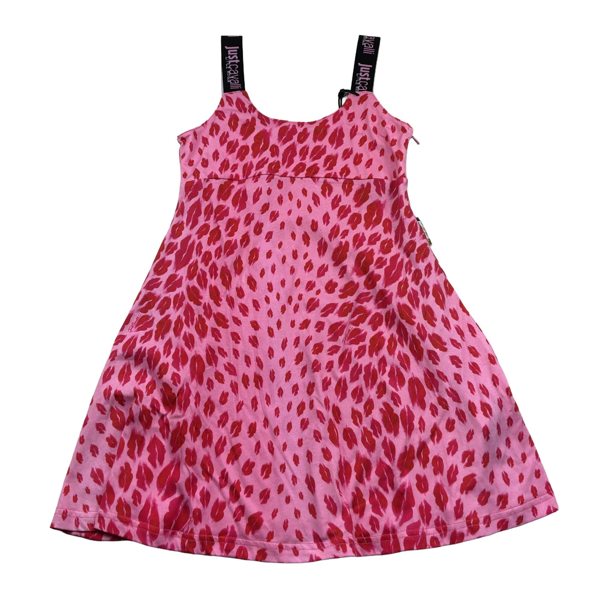 Just Cavalli Abito Tinta Unita con Stampe Baci per Bambina JGP26048VE ROSA JUST CAVALLI 
