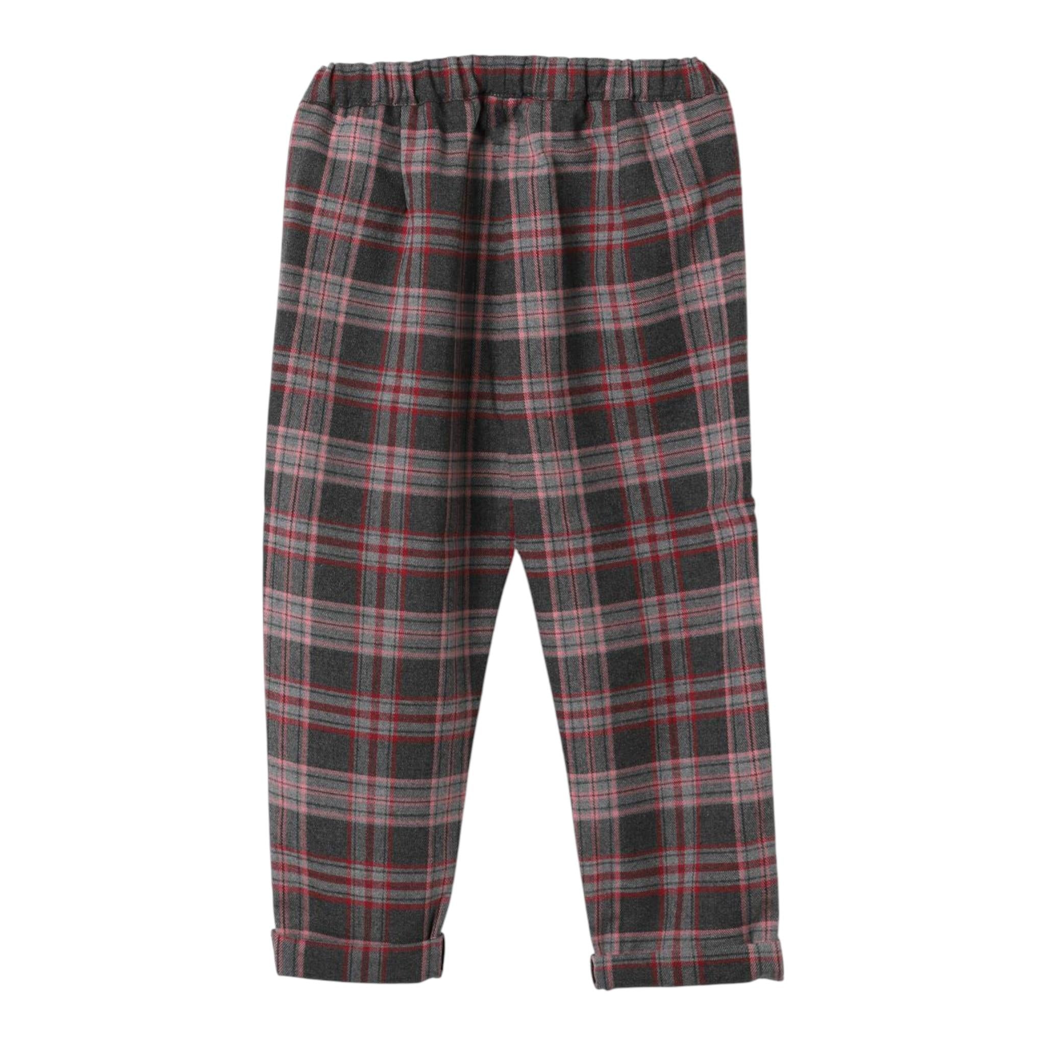 IL GUFO pantalone tinta unita con fantasia a righe Grigio/rosa per Bambina A24PL291W3067 GRIGIO/ROSA IL GUFO 