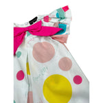 Marc Ellis Abito Tinta Unita con Stampa per Bambina JMNDR16786J BIANCO MARC ELLIS 