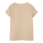 Michael Kors T-Shirt Girocollo Tinta Unita con Stampa per Bambina R30314 BEIGE MICHAEL KORS 