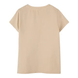 Michael Kors T-Shirt Girocollo Tinta Unita con Stampa per Bambina R30314 BEIGE MICHAEL KORS 