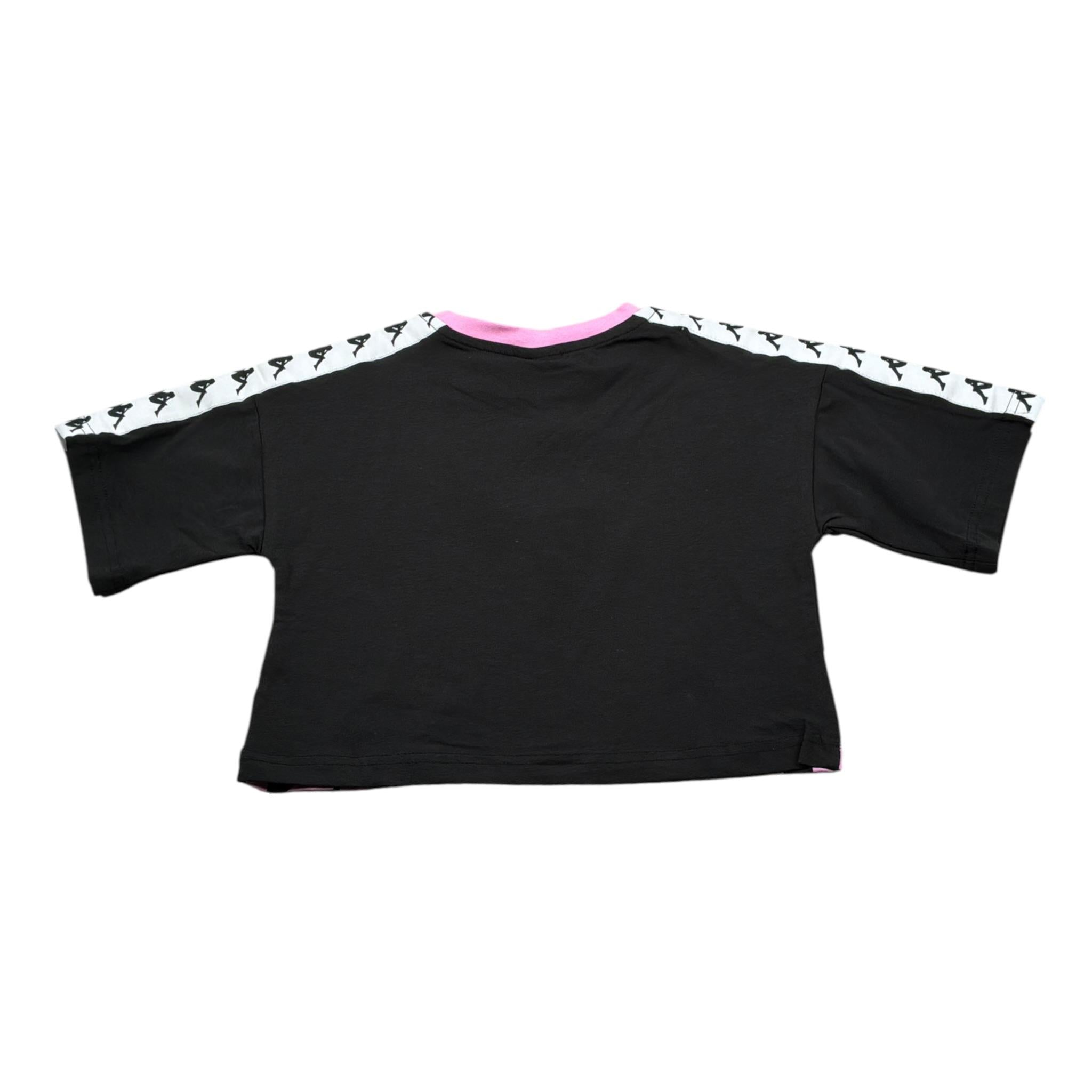 Kappa T-Shirt Girocollo tinta unita con Stampa Nero per Bambina 3746M0022 NERO KAPPA 