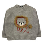 IL GUFO maglia girocollo tinta unita con ricami Grigio per Neonato A24MA466EM220 GRIGIO IL GUFO 