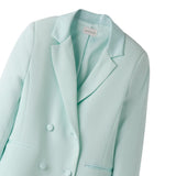 Sarabanda Giacca Tinta Unita Doppio Petto per Bambina 0B492X VERDE ACQUA SARABANDA 