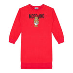 MOSCHINO abito modello felpa tinta unita con stampa Rosso per Bambina HFV0FE ROSSO MOSCHINO 