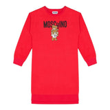 MOSCHINO abito modello felpa tinta unita con stampa Rosso per Bambina HFV0FE ROSSO MOSCHINO 