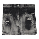 John Richmond Gonna In Denim tinta unita con Girovita Regolabile Nero per Bambina RGP25016GOXX NERO JOHN RICHMOND 