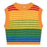 N°21 Gilet Multicolor Con Ricami Multicolor Per Bambina