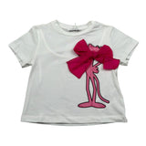 M+E' T-Shirt Girocollo Tinta Unita con Stampa per Neonata UE1389 BIANCO M+E' 