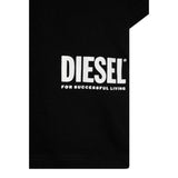 Diesel T-Shirt Girocollo Tina Unita con Stampa Logo Nero per Bambino J02283 NERO DIESEL 
