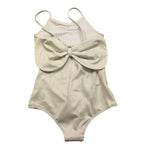 Dou Dou Costume Intero Tinta Unita con Fiocco Retro per Bambina DWCA19 PANNA DOU DOU 