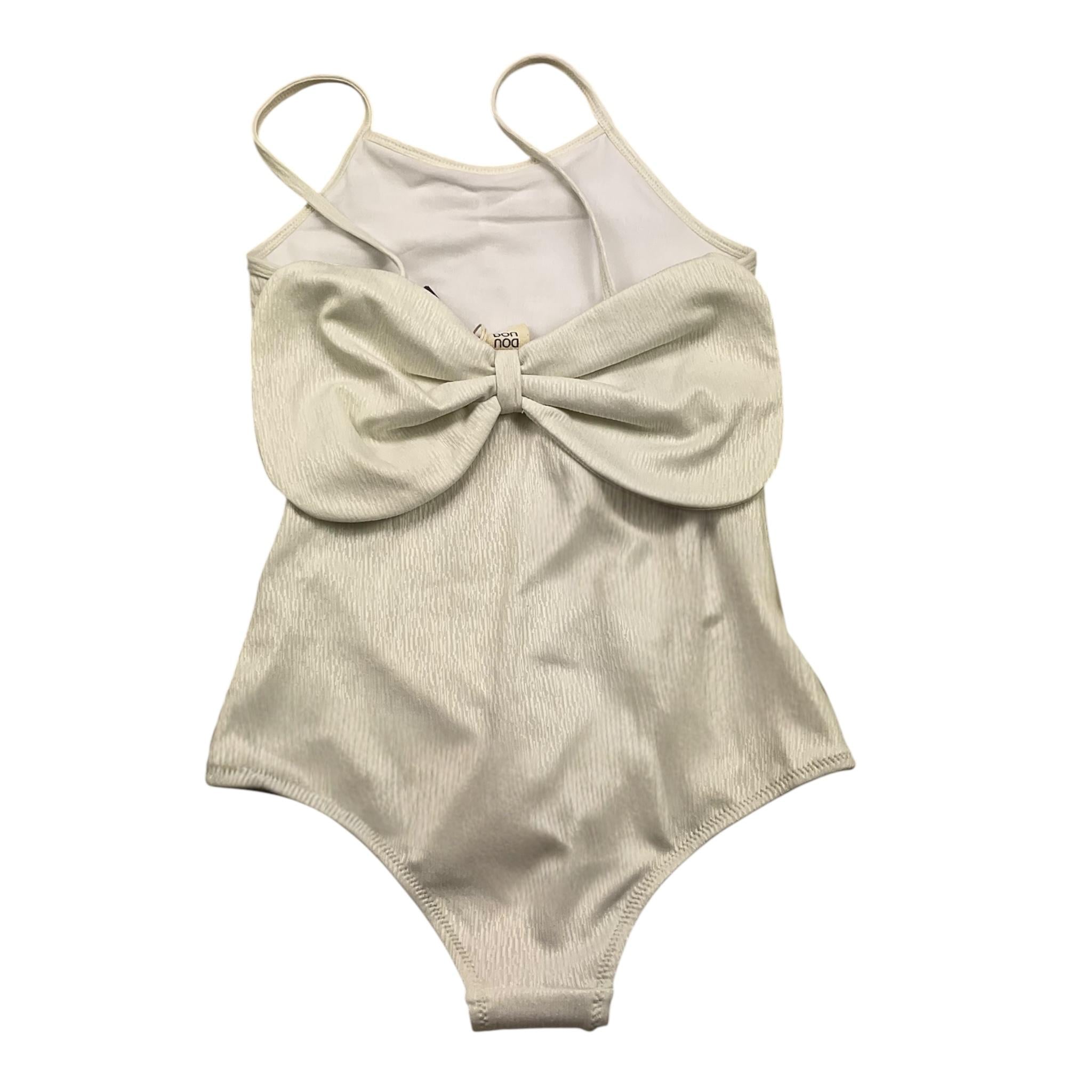 Dou Dou Costume Intero Tinta Unita con Fiocco Retro per Bambina DWCA19 PANNA DOU DOU 