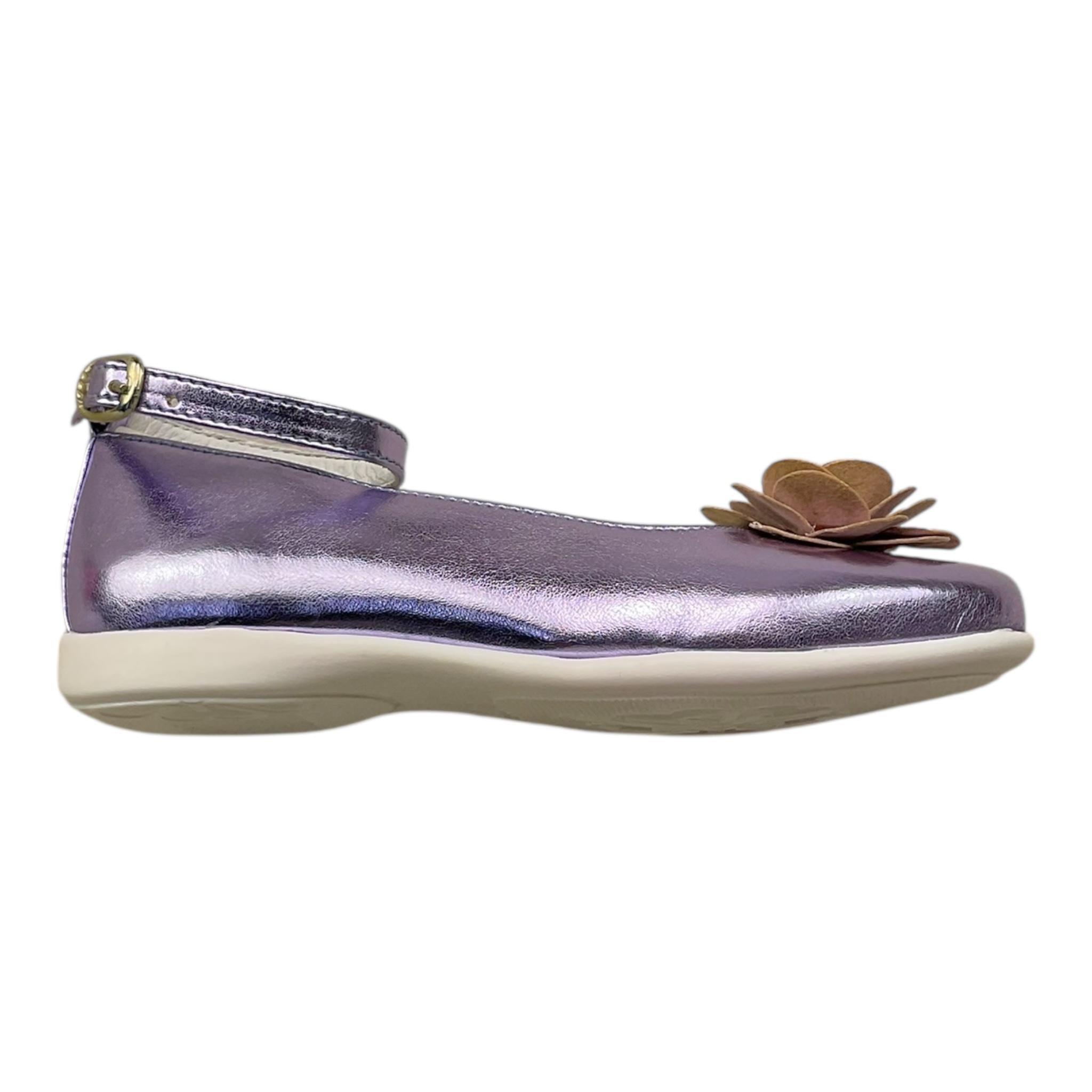 Colori Chiari Ballerina Tinta Unita con Fiore per Bambina FJ955122 VIOLA COLORI CHIARI 