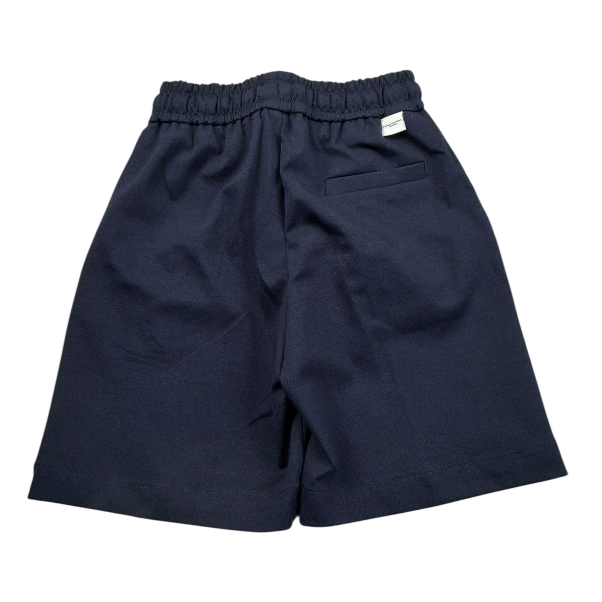Paolo Pecora Bermuda Tinta Unita con Elastico In Vita per Bambino PP3931 BLU PAOLO PECORA 
