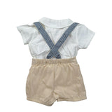 Babidu Completo 2 Pezzi Camicia-Salopettes per Neonato 40402 BIANCO/BEIGE BABIDU 